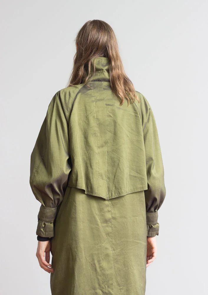 1980s Iridescent Taffeta Trench Coat — Wayward Collection